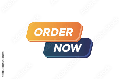 Urgent order now button, buy today call to action