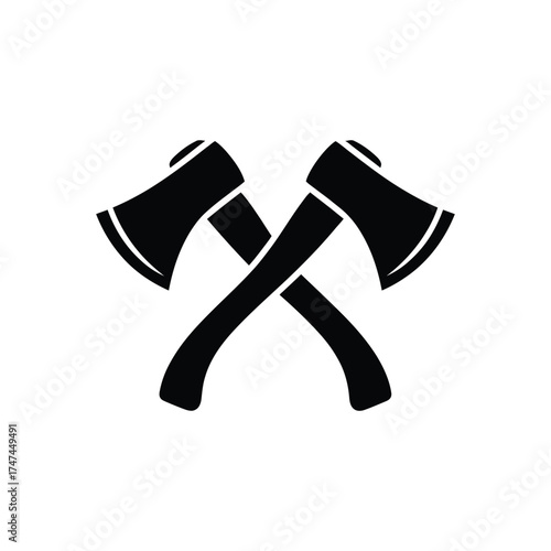 Two black crossed axes icon symbol