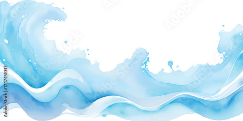 Abstract blue wave pattern with water and ocean design illustration for a modern artistic backdrop