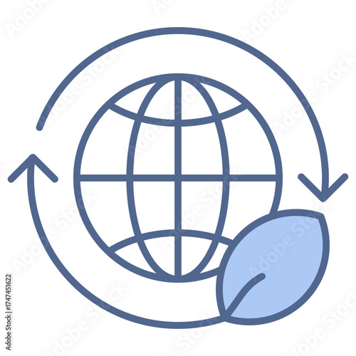 Deforestation Blue Icon