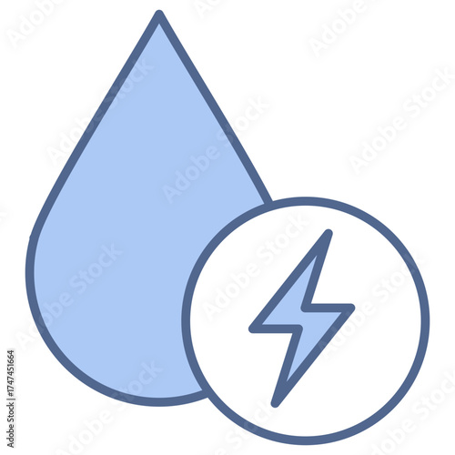 Hydropower Blue Icon