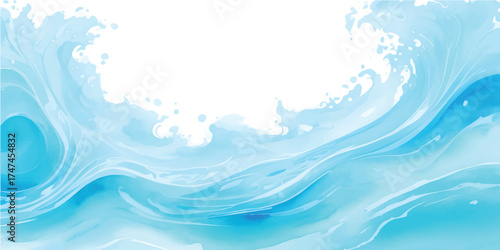 Abstract blue water wave pattern design vector illustration texture background