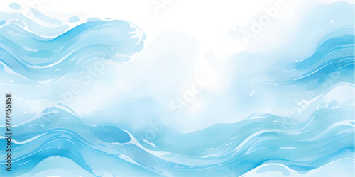 Clear blue sky with white clouds in the summer day landscape