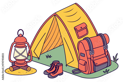 camping in the mountains