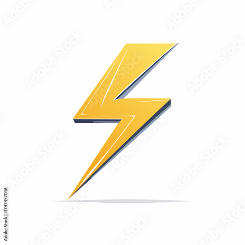 Yellow lightning bolt icon on a white background, representing energy and electricity Free Download Yellow lightning bolt icon on a white background, representing energy and electricity - GFXLoad