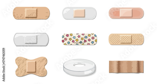 Assorted band aids illustration