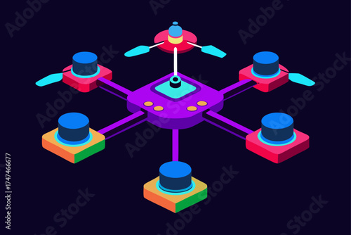 advanced drone control hub with multi user pods 
