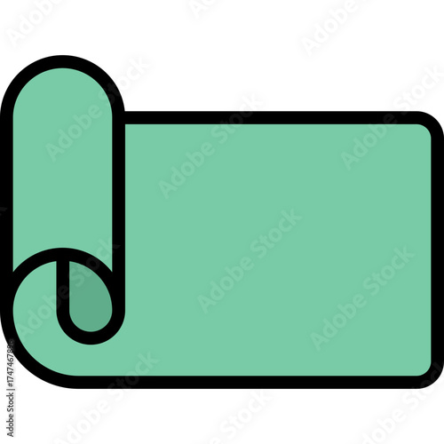 carpet icon illustration design with filled outline