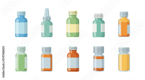 Various medicine bottles