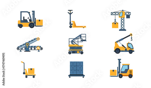 Various industrial machinery illustrations