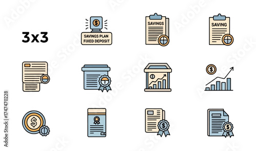 Financial services icons