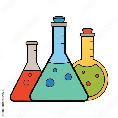 A collection of chemical flasks, including Erlenmeyer and round-bottom types, used in labs for mixing, heating, and storing liquids safely and efficiently.
