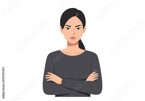 Annoyed Woman with Arms Crossed
