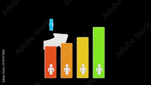 3D Animation of Demographic Trends | Alpha Channel