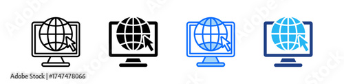 Remote Access Icon Set Multiple Style Collection