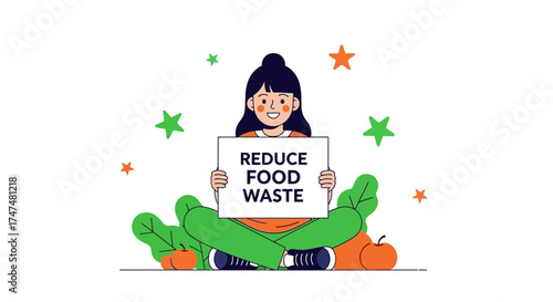 Illustrative Image Promoting Environmental Awareness and Reducing Food Waste Effectively