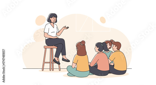 Instructor Leading Workshop For Students, Explaining Concepts, Communication, Education