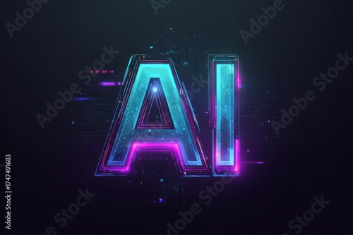Futuristic logo with the letters 