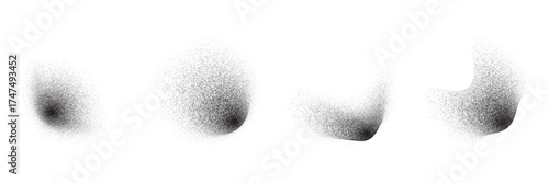 Noisy Spheres Vector: Abstract Shapes with Grainy Texture
