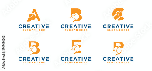 Boxing sport vector logo, Boxing sport logo initial design template.