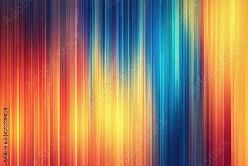 Wallpaper Mural Abstract vertical gradient lines with warm red, orange, and yellow tones blending into cool blue shades creating a vibrant and dynamic visual effect Torontodigital.ca