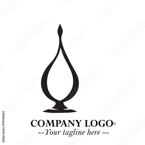 Classic Lamp Logo Symbol in Elegant Vintage Vector Design for Lighting, Interior, and Retro Branding