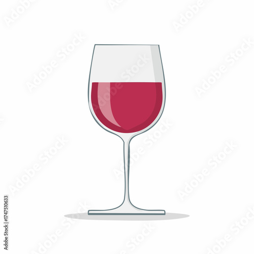 Elegant glass of red wine illustration conveying sophistication and refinement