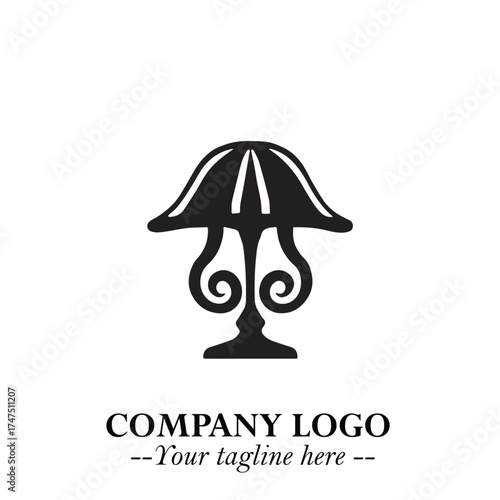 Classic Lamp Logo Symbol in Elegant Vintage Vector Design for Lighting, Interior, and Retro Branding