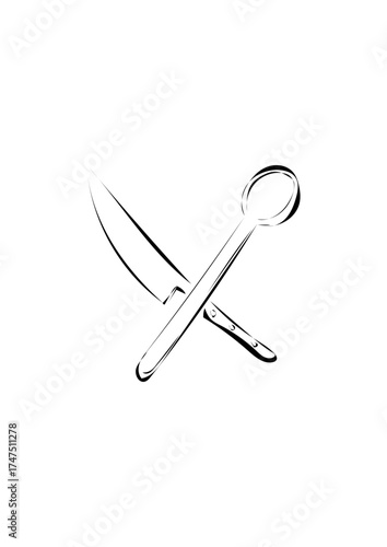 Löffel und Messer
