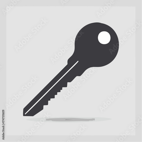 Simple Key Vector Illustration for Security, Access, and Privacy needs