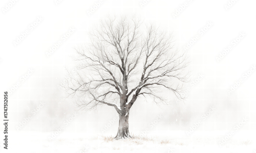 Fototapeta premium Winter Tree in Snowfall