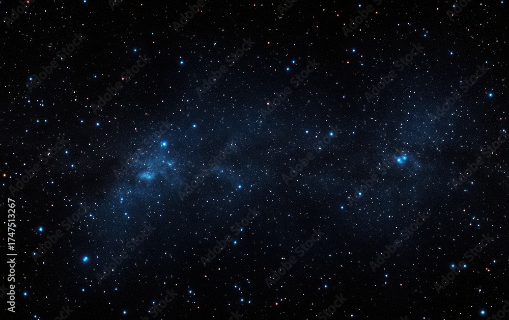 Obraz premium Vast starry night sky filled with countless bright stars and nebulous cosmic clouds spreading across the image evoking wonder and infinity