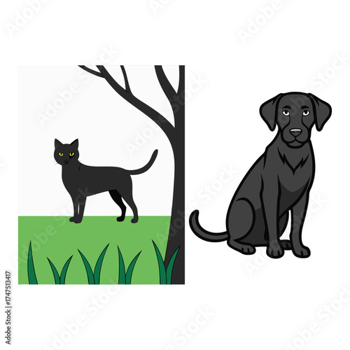 Animals Vector, Animal Clipart, Animals Illustration, Forest Animals, Group Of Animals, Personalized Memorial Line Art Dog Portrait, Custom Painting Commission For Grieving Pet Owner, Unique, Cute For