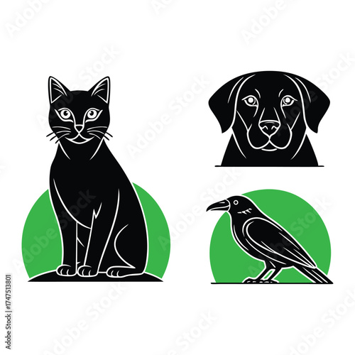 Animals Vector, Animal Clipart, Animals Illustration, Forest Animals, Group Of Animals, Personalized Memorial Line Art Dog Portrait, Custom Painting Commission For Grieving Pet Owner, Unique, Cute For