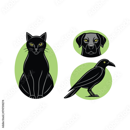 Animals Vector, Animal Clipart, Animals Illustration, Forest Animals, Group Of Animals, Personalized Memorial Line Art Dog Portrait, Custom Painting Commission For Grieving Pet Owner, Unique, Cute For