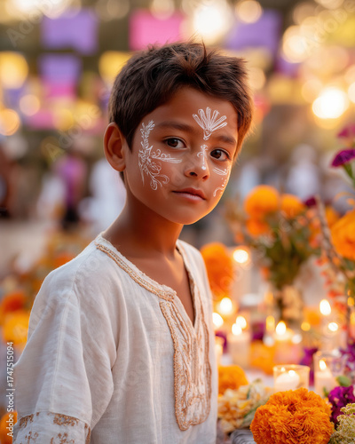  Boy In Skeleton Costume