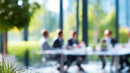 Blurred Business Meeting Outdoor
