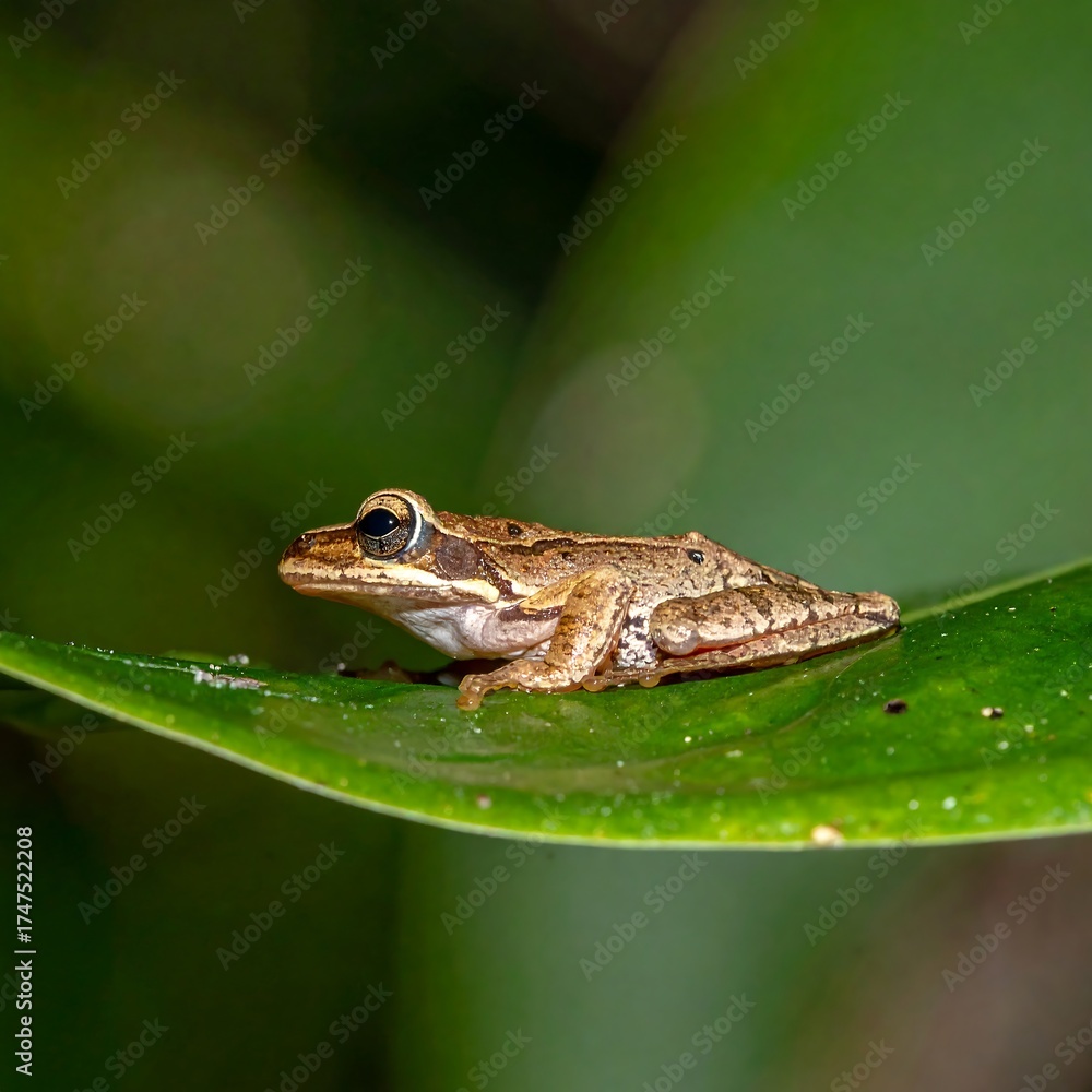 Fototapeta premium Small frog on a leaf