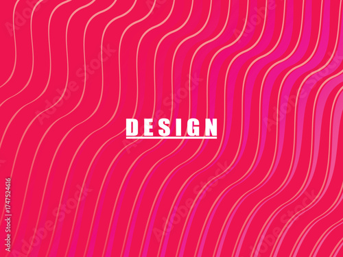 Abstract vector with a pattern of wavy lines and repetitive geometric shapes in red, creating a dynamic and modern effect suitable for backgrounds, posters or contemporary graphic designs.