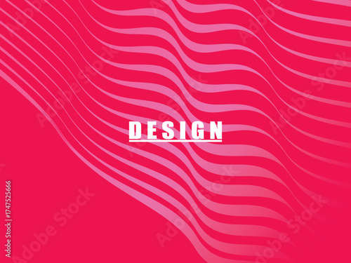 Abstract vector with a pattern of wavy lines and repetitive geometric shapes in red, creating a dynamic and modern effect suitable for backgrounds, posters or contemporary graphic designs.