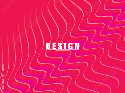 Abstract vector with a pattern of wavy lines and repetitive geometric shapes in red, creating a dynamic and modern effect suitable for backgrounds, posters or contemporary graphic designs.