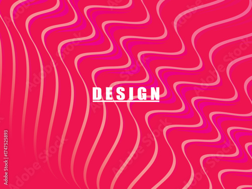 Abstract vector with a pattern of wavy lines and repetitive geometric shapes in red, creating a dynamic and modern effect suitable for backgrounds, posters or contemporary graphic designs.