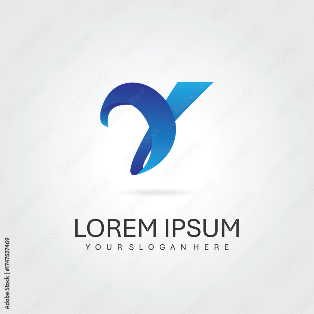 Fototapeta premium letter V abstract business logo