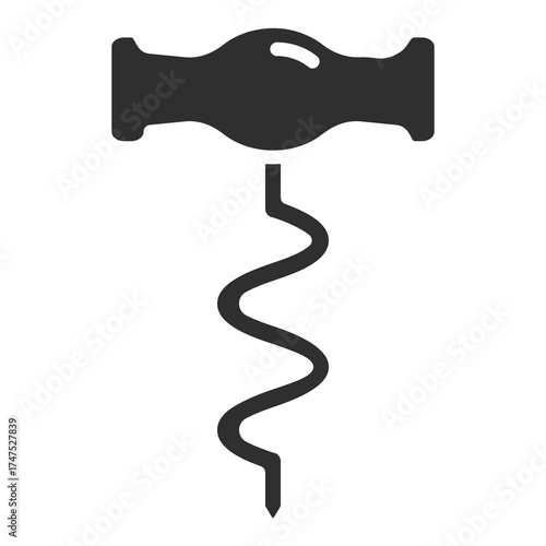 Corkscrew Icon Single Vector Collection 
