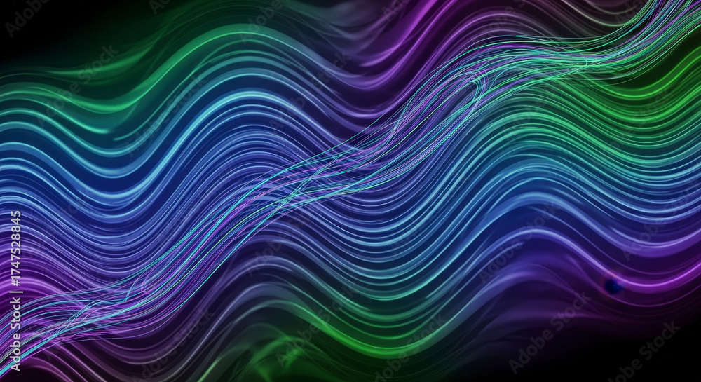 Obraz premium Vibrant abstract waves in motion.