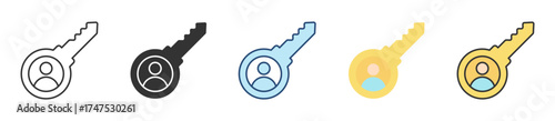 Key Person Icon Set Multiple Style Collection
