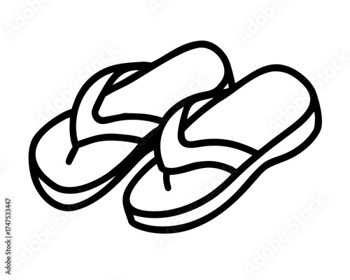 Illustration of a pair of flipflops