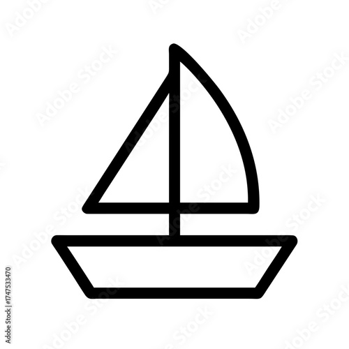 Illustration of a sailboat with two sails