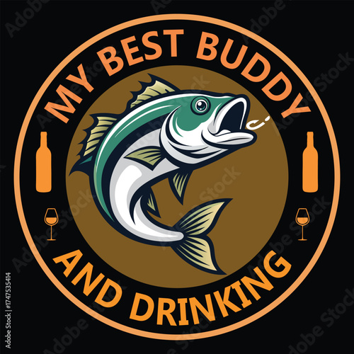 Fishing t-shirt design