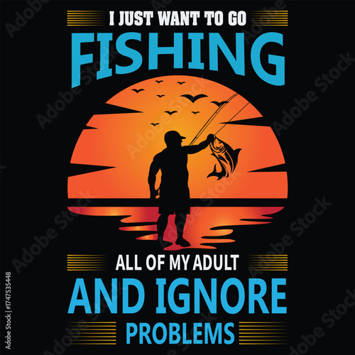 Fishing t-shirt design